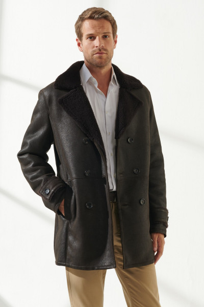 Joseph sheepskin coat men black