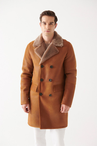 Oliver, camel Lammfelljacke Herren